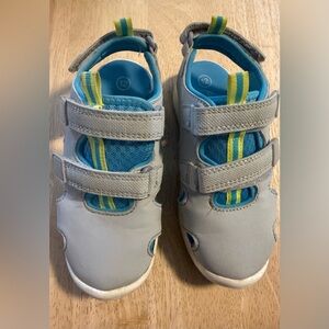 Cat N Jack Grey and Blue Velcro Sandal Sneakers - Size 12